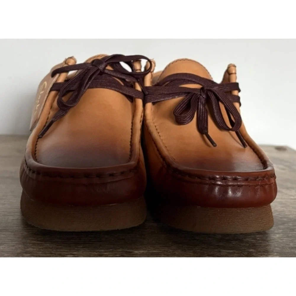 Clarks Wallabee 2 26158274 Mens Brown Leather Lace Up Chukkas Boots Size 8‎